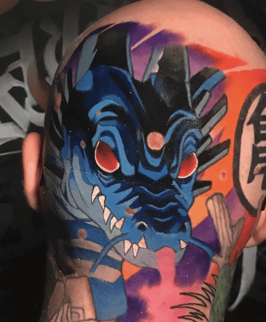 Shenron Black Smoke Dragon Ball Tattoo