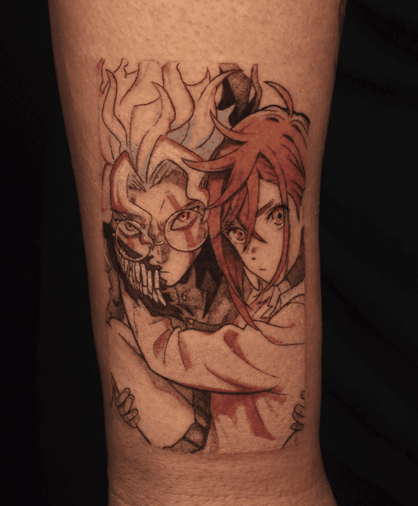 Okarun and Momo Dandadan Tattoo