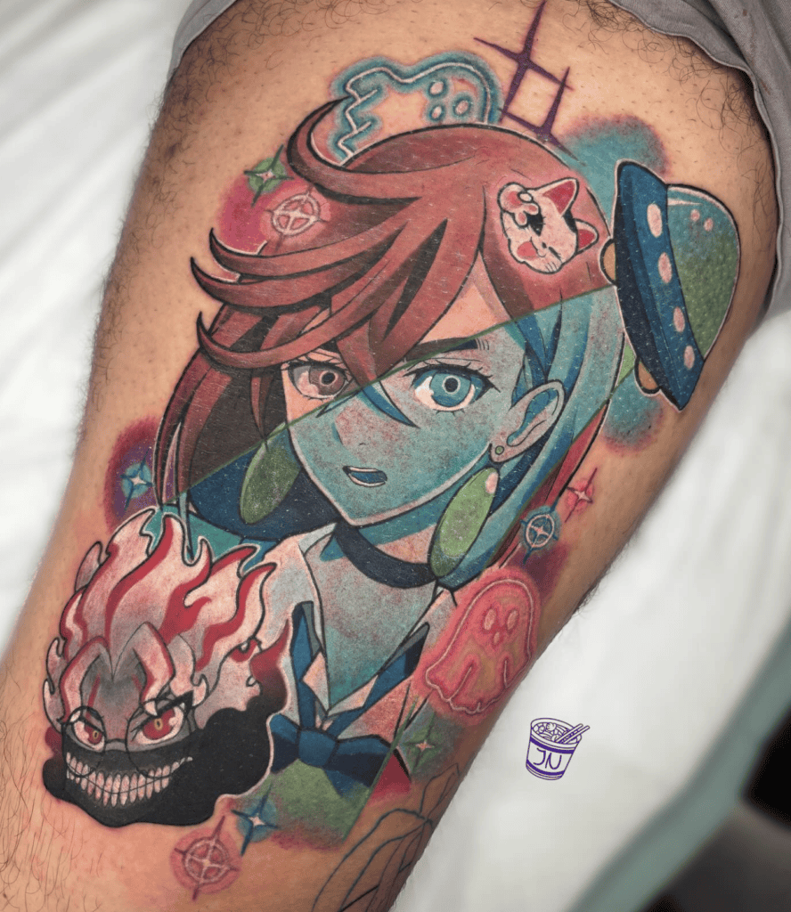 Momo Alien Dandadan Tattoo
