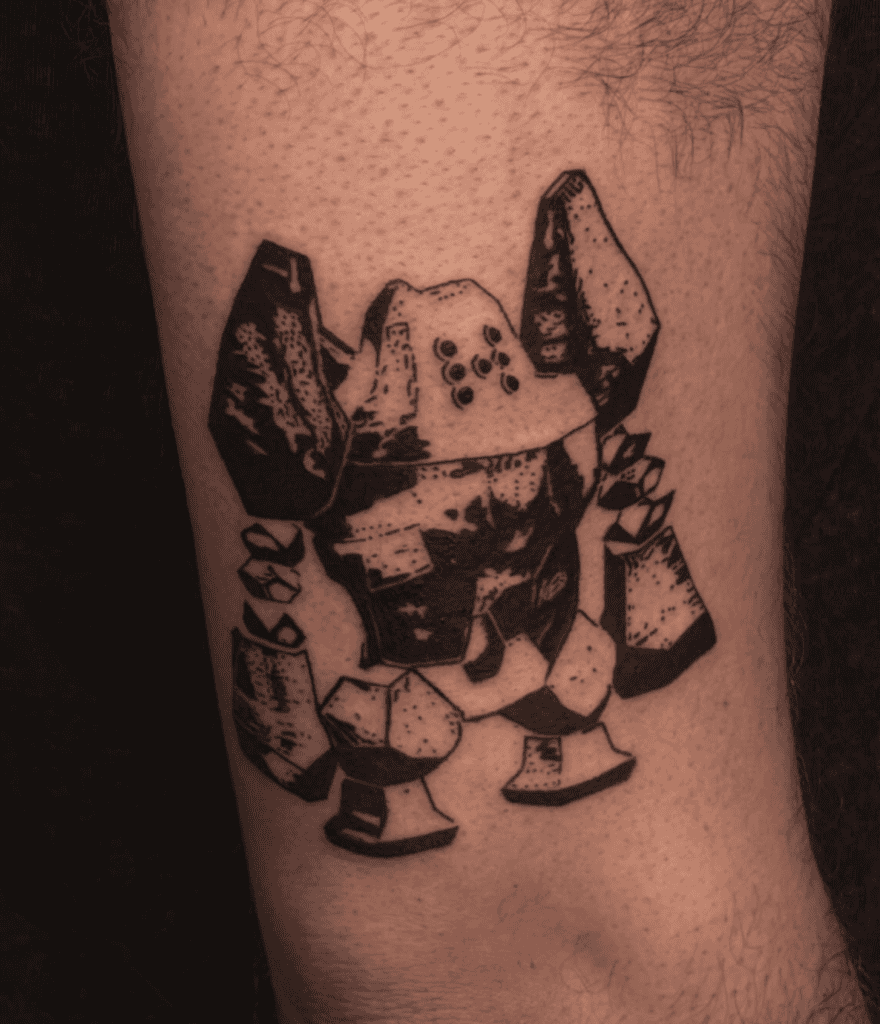 Regirock Dark Hoenn Pokémon Tattoo