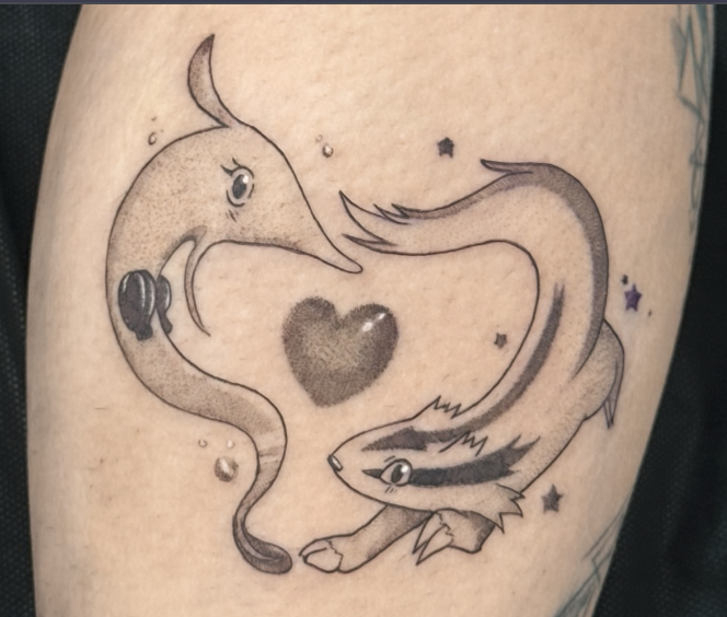 Linoone Heart Hoenn Pokémon Tattoo