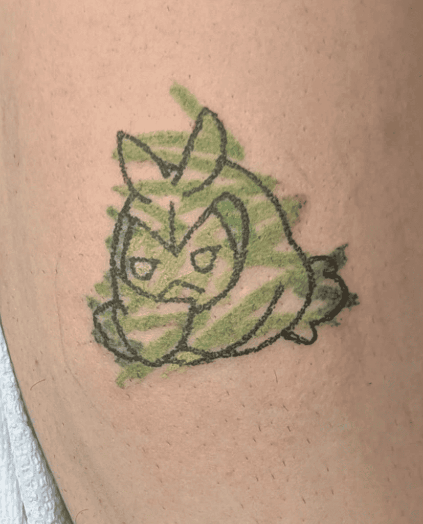 Swadloon Crayon Unova Pokémon Tattoo