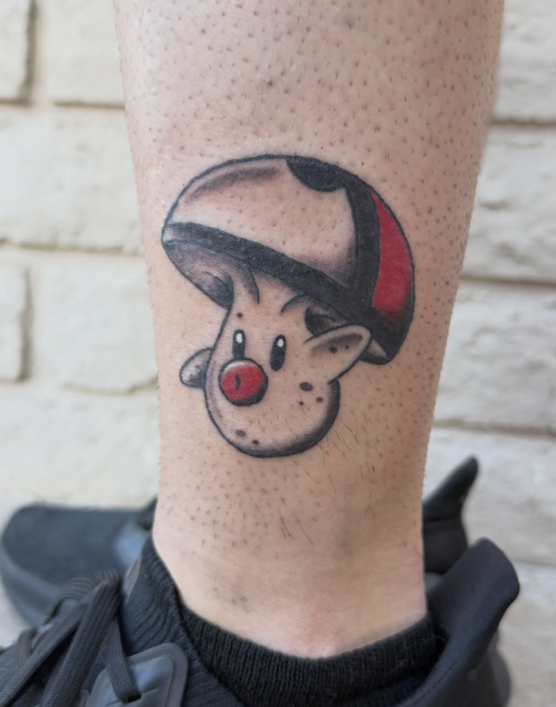 Foongus Lips Unova Pokémon Tattoo