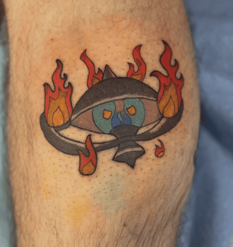 Lampent Fire Unova Pokémon Tattoo