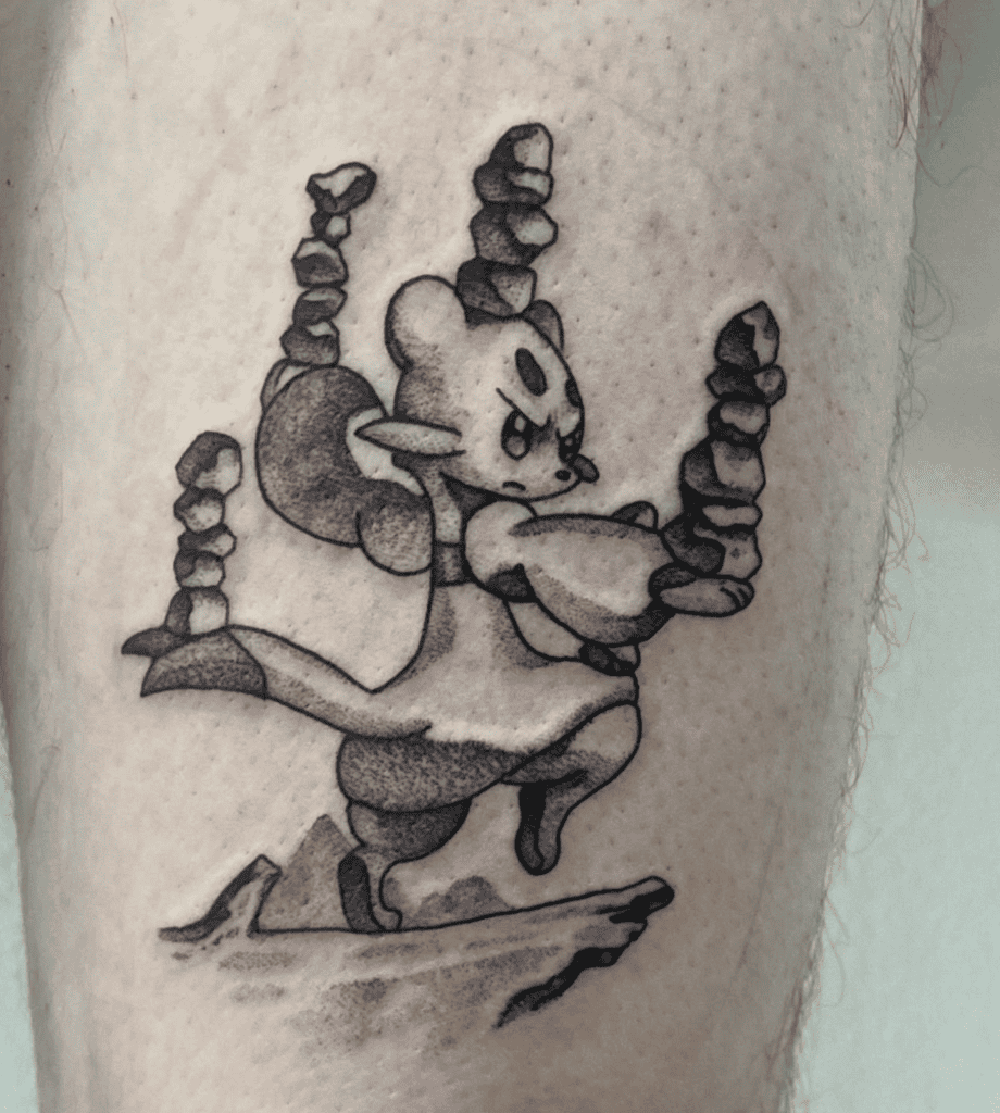 Mienfoo Unova Pokémon Tattoo