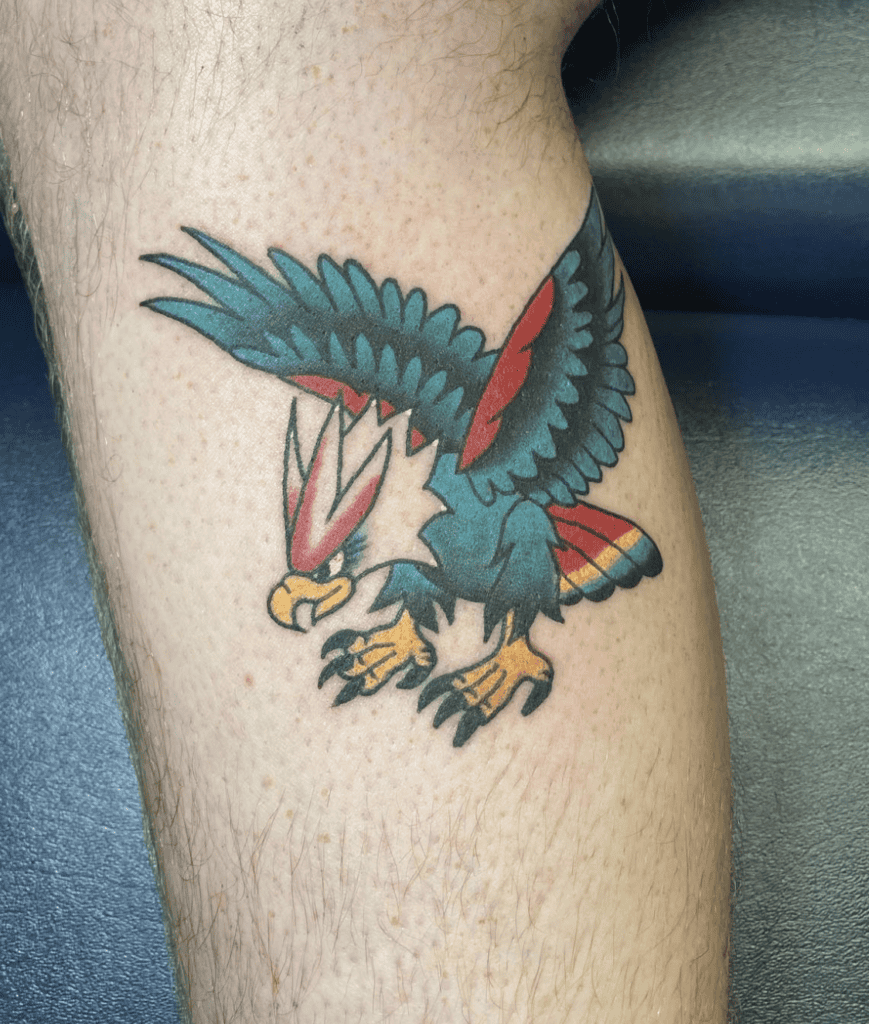 Braviary Classic Unova Pokémon Tattoo