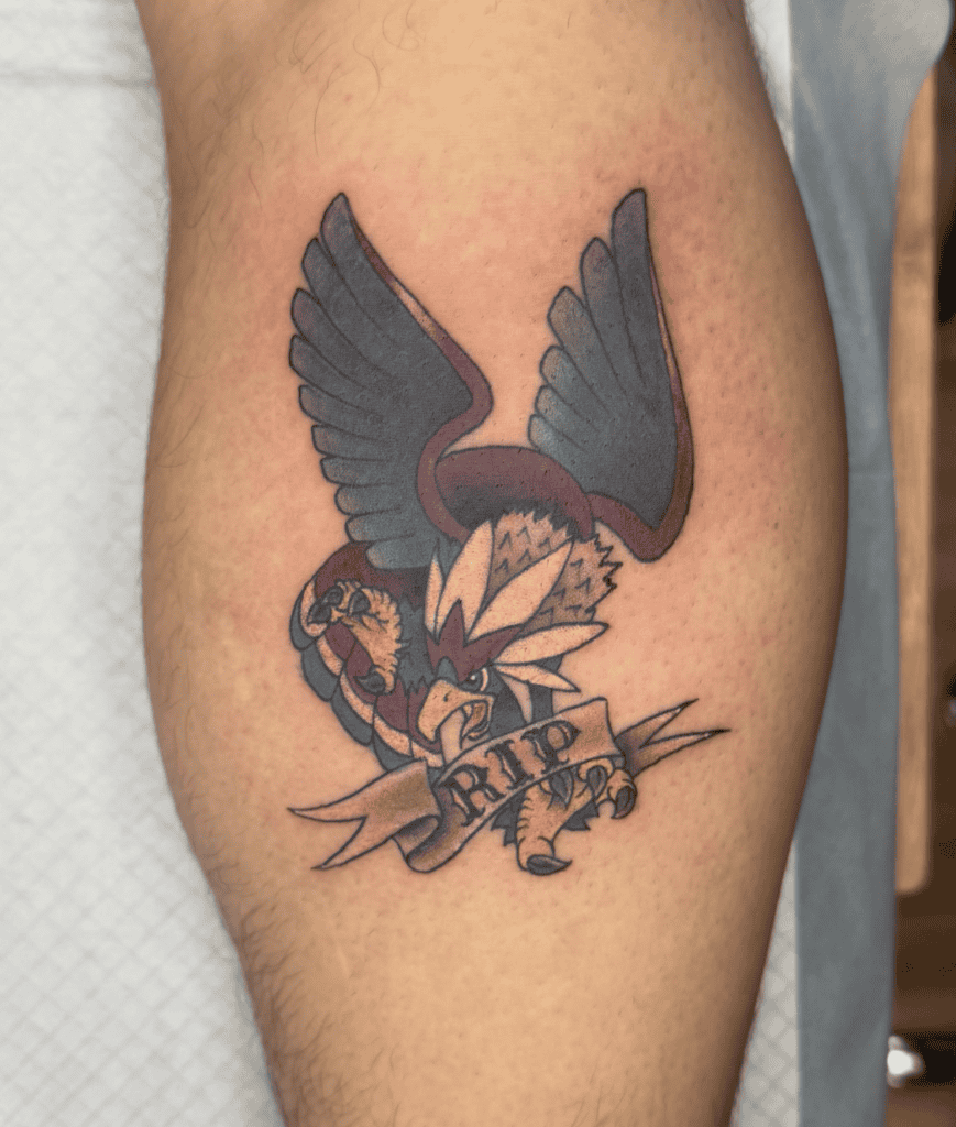 Braviary Trad Unova Pokémon Tattoo