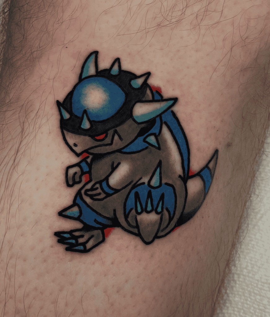 Rampardos Simple Sinnoh Pokémon Tattoo
