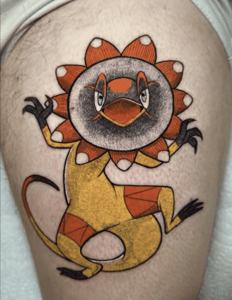 Heliolisk Pose Kalos Pokémon Tattoo