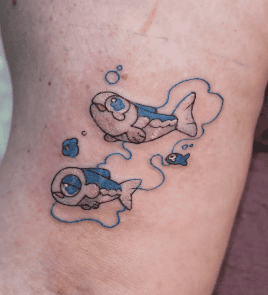 Wishiwashi Simple Alola Pokémon Tattoo