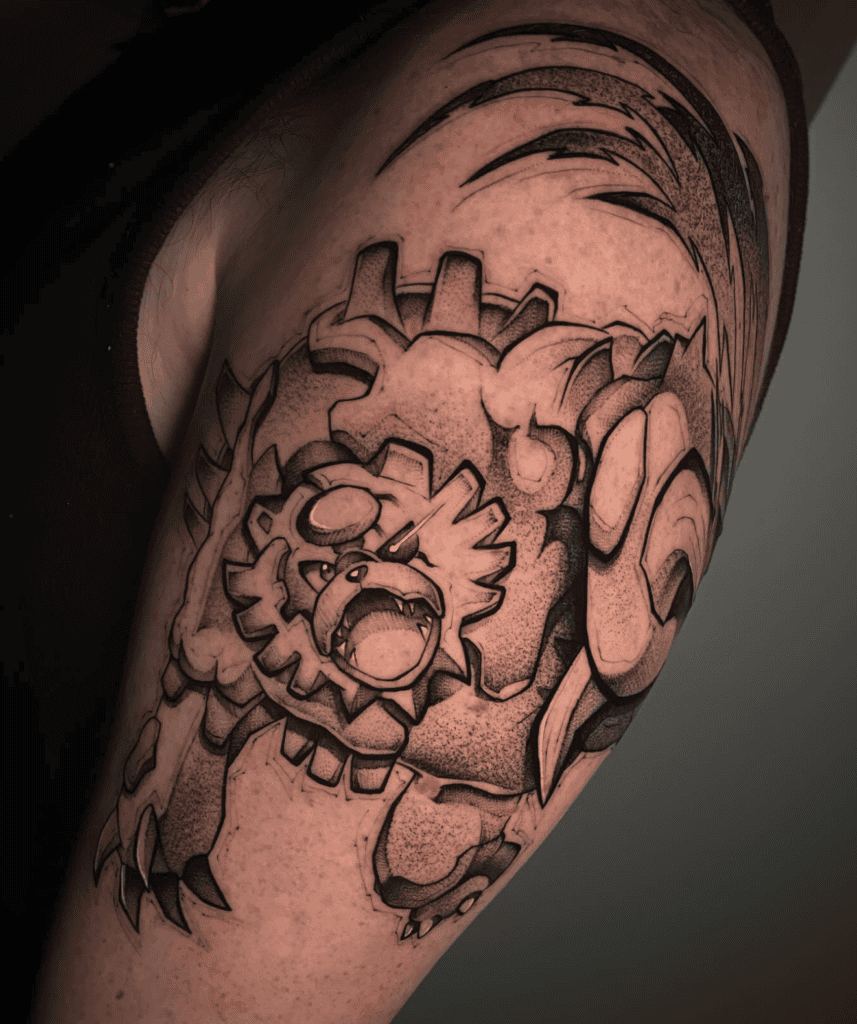 Ursaluna Rage Hisui Pokémon Tattoo