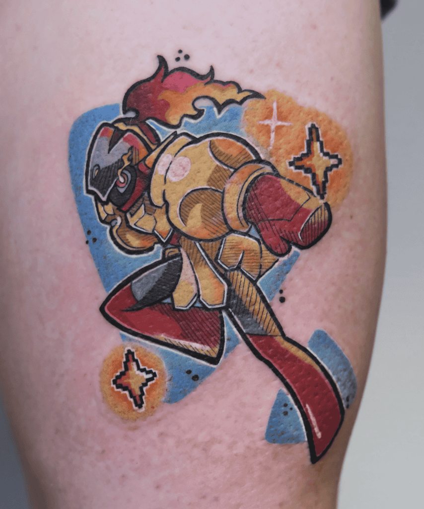 Armarouge Action Paldea Pokémon Tattoo