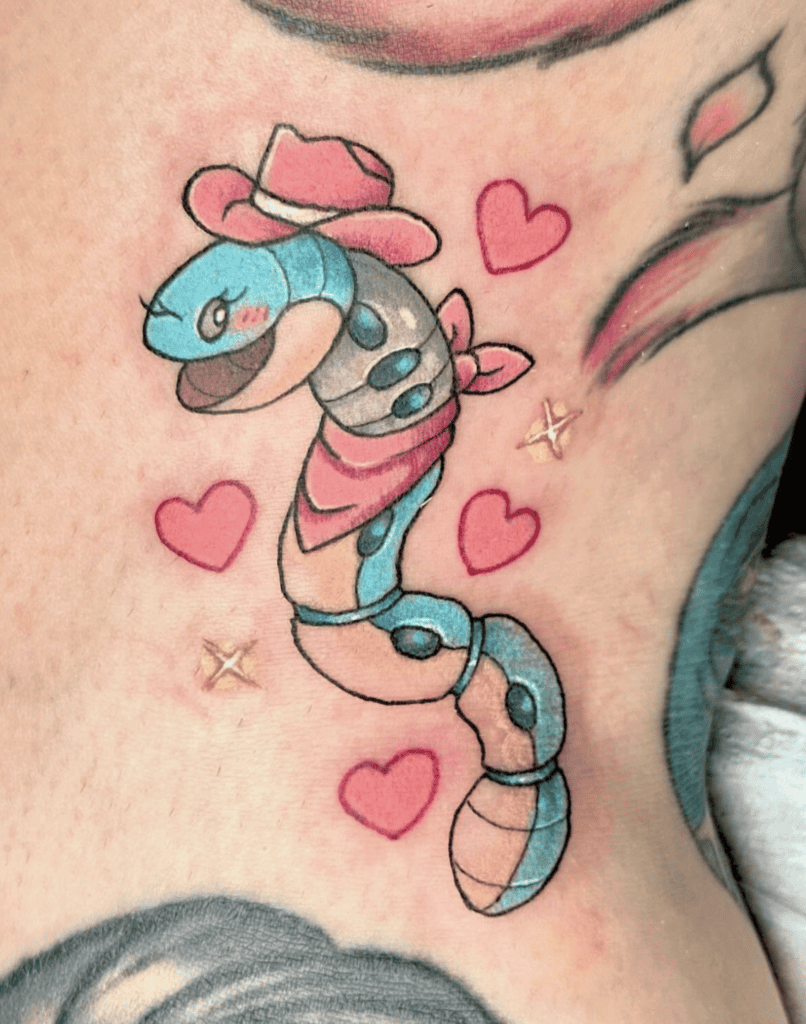 Orthworm Paldea Pokémon Tattoo