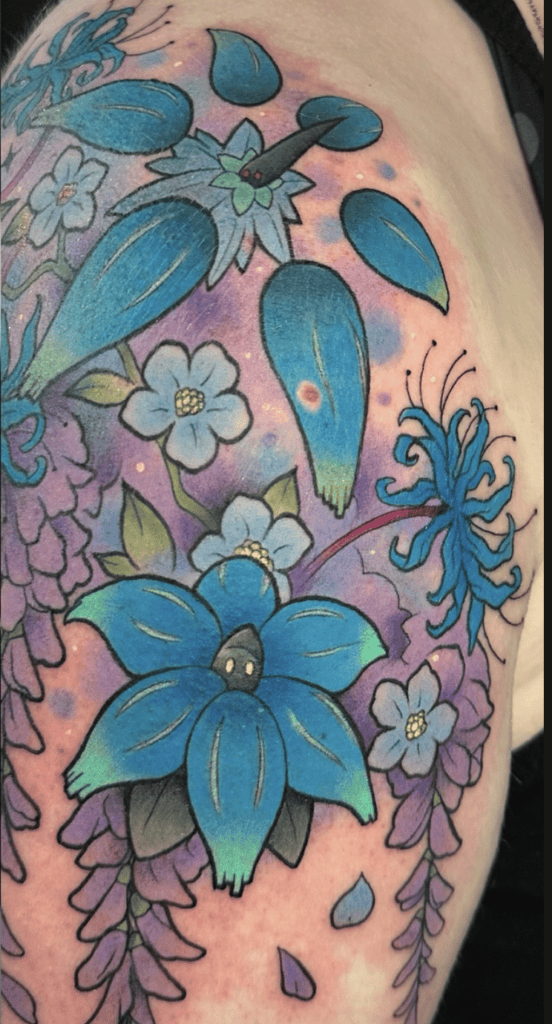 Glimmora Branch Paldea Pokémon Tattoo