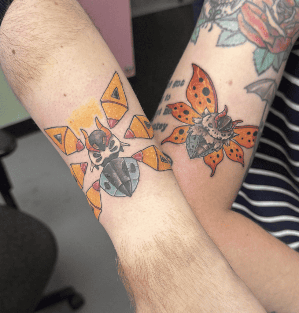 Iron Moth Insect Paldea Pokémon Tattoo
