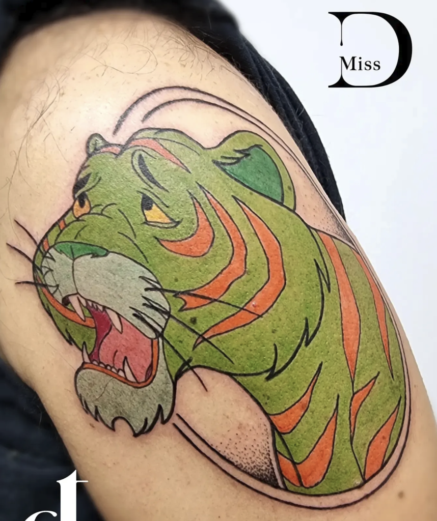 Battle Cat Funny Tiger Tattoo