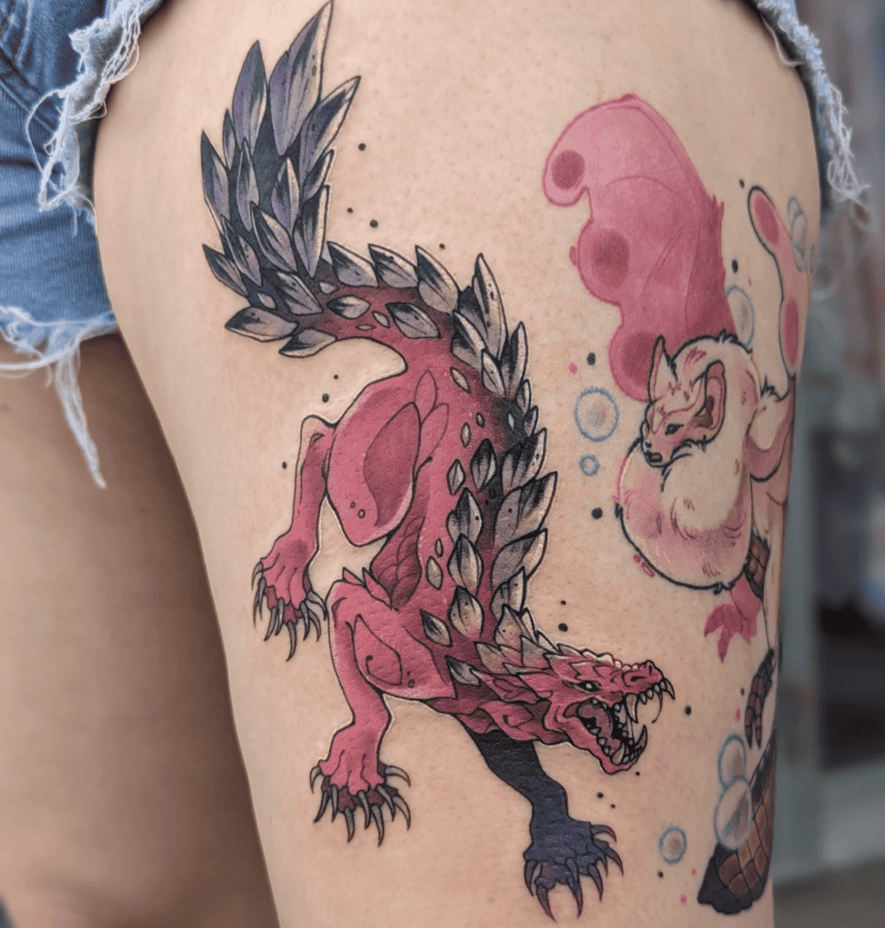 Odogaron Cute Monster Hunter Tattoo