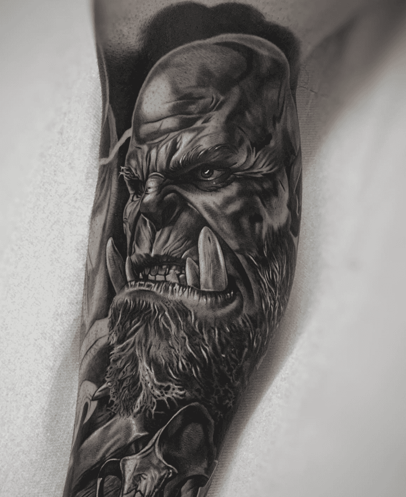 Orgrim Doomhammer World of Warcraft Tattoo