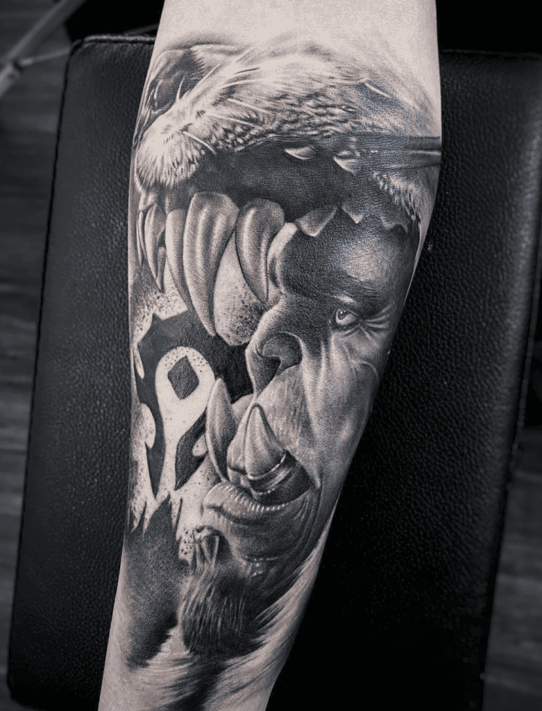 Durotan Side World of Warcraft Tattoo