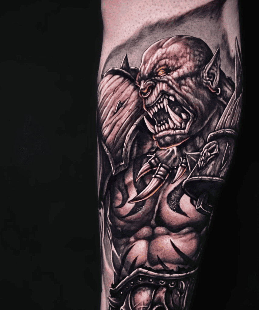 Garrosh Hellscream Sinister World of Warcraft Tattoo