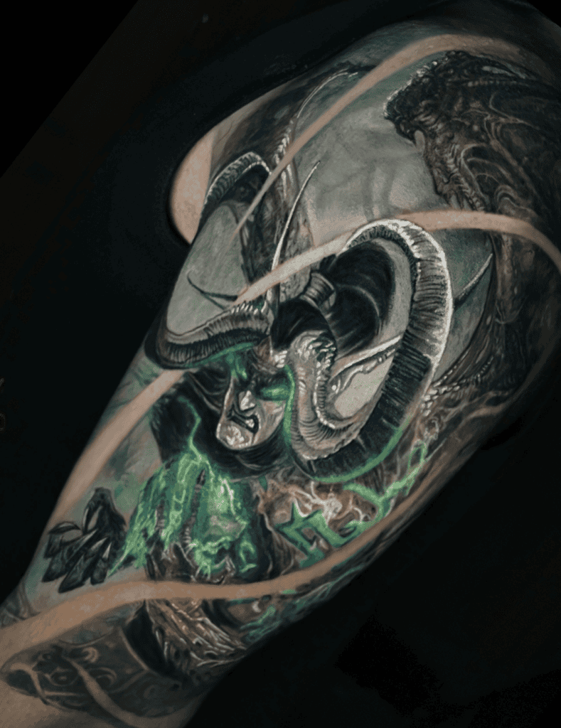 Illidan Stormrage Angry World of Warcraft Tattoo