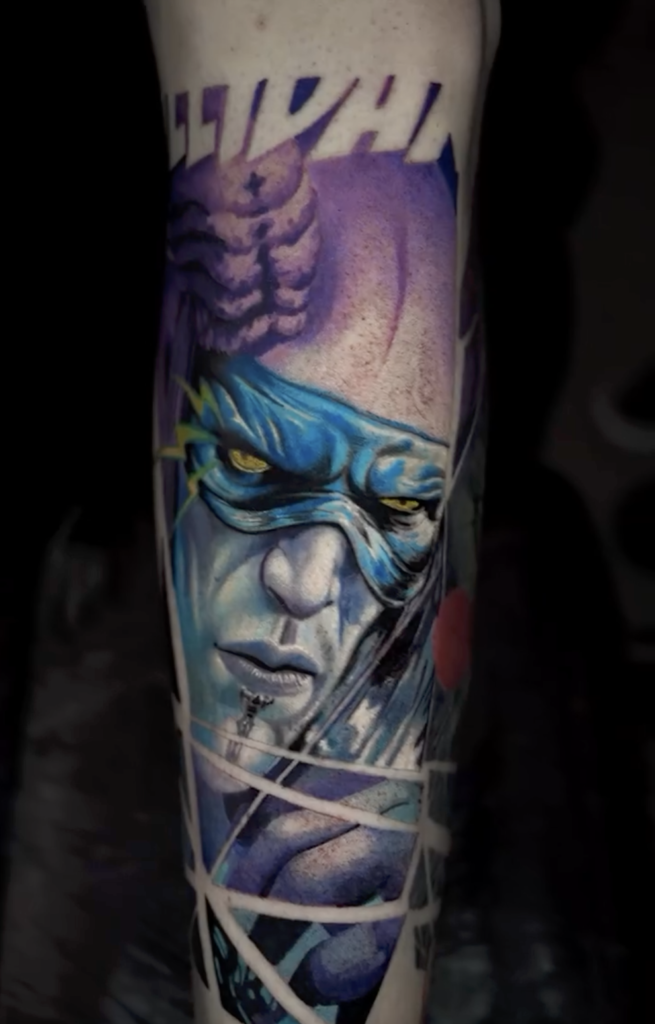 Illidan Stormrage Face World of Warcraft Tattoo