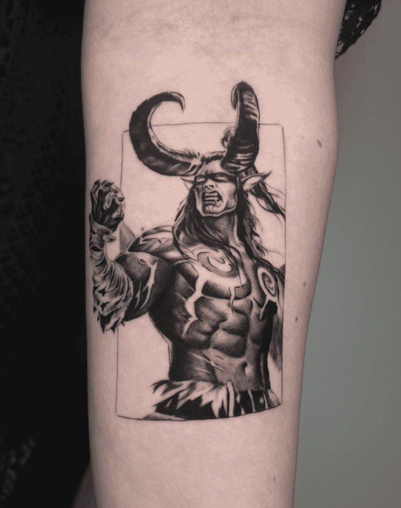 Illidan Stormrage Frame World of Warcraft Tattoo