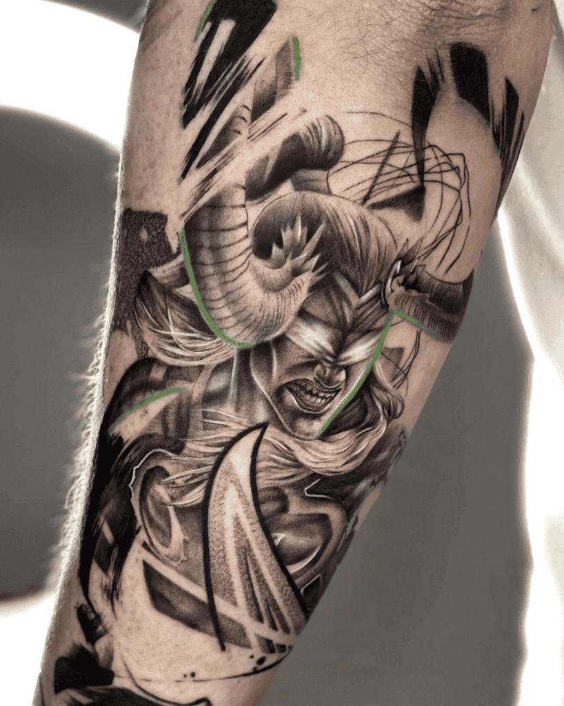 Illidan Stormrage Glow World of Warcraft Tattoo