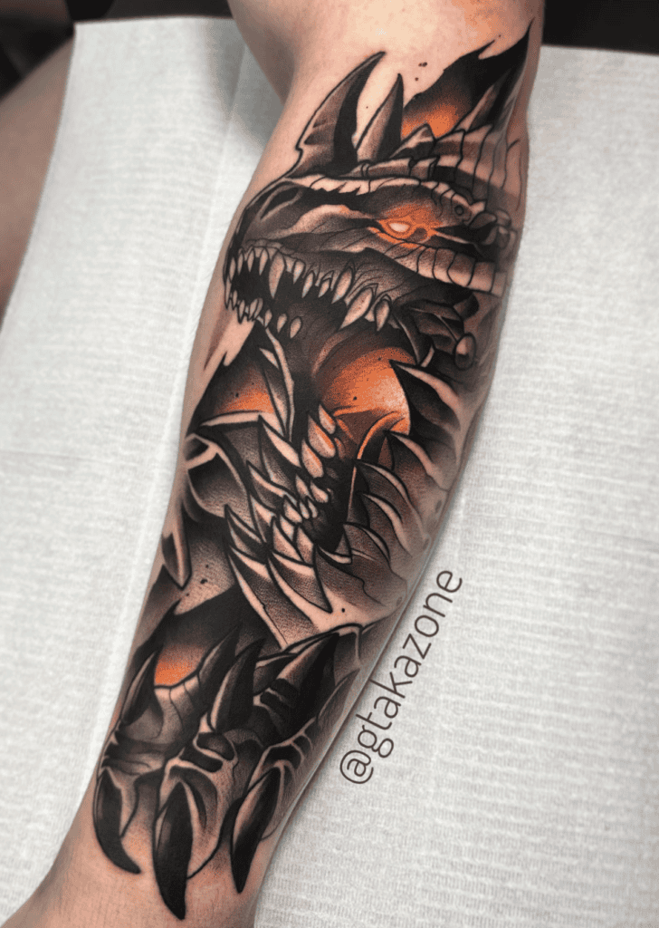 Deathwing Rage World of Warcraft Tattoo