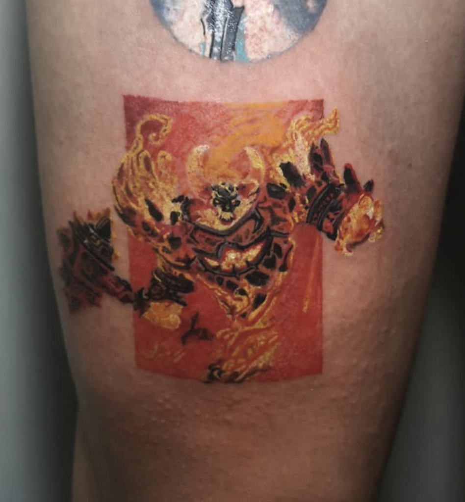 Ragnaros Frame World of Warcraft Tattoo