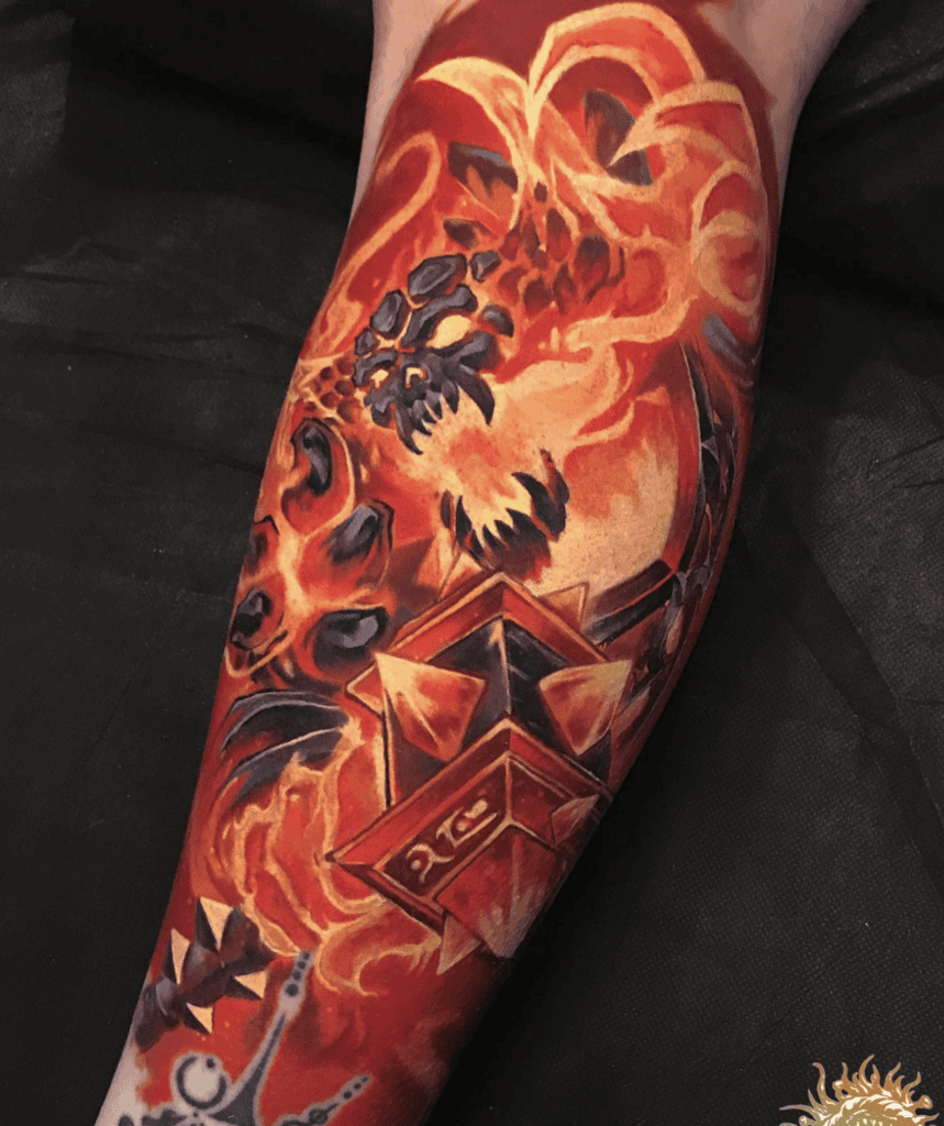 Ragnaros World of Warcraft Tattoo