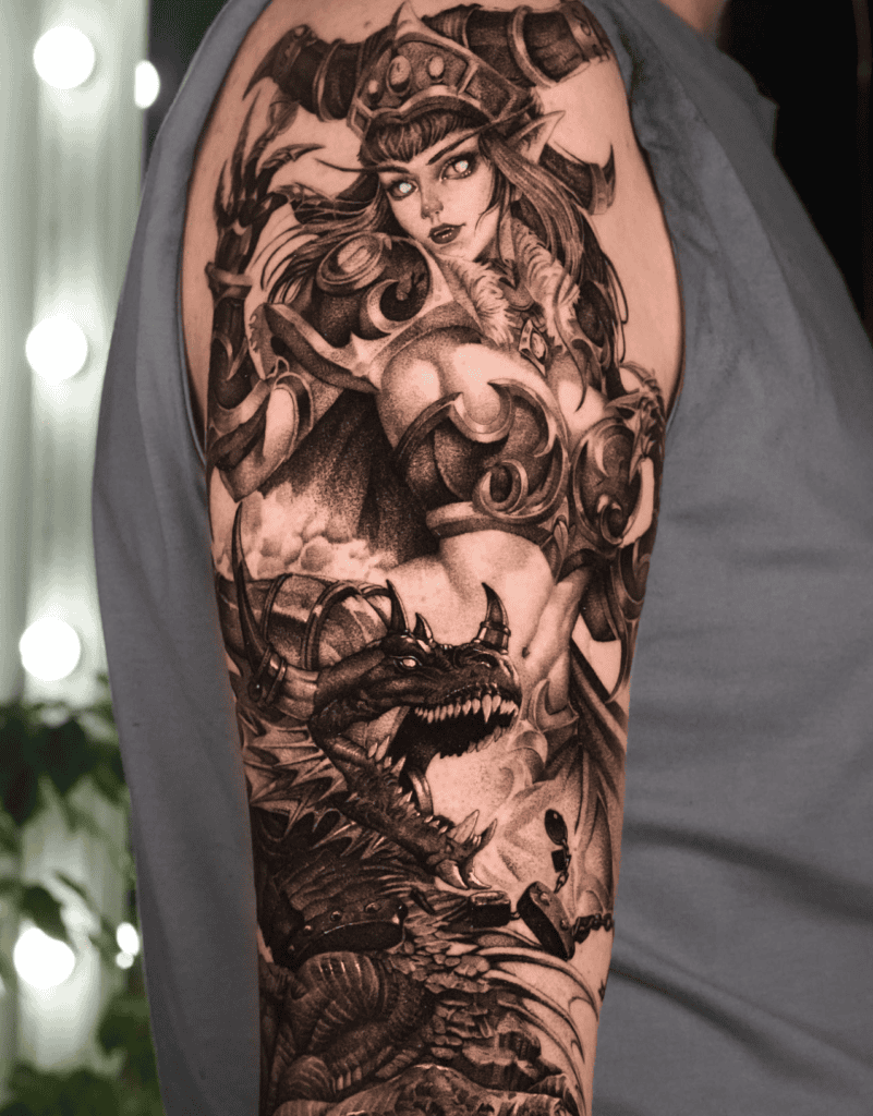 Alexstrasza Dragon World of Warcraft Tattoo