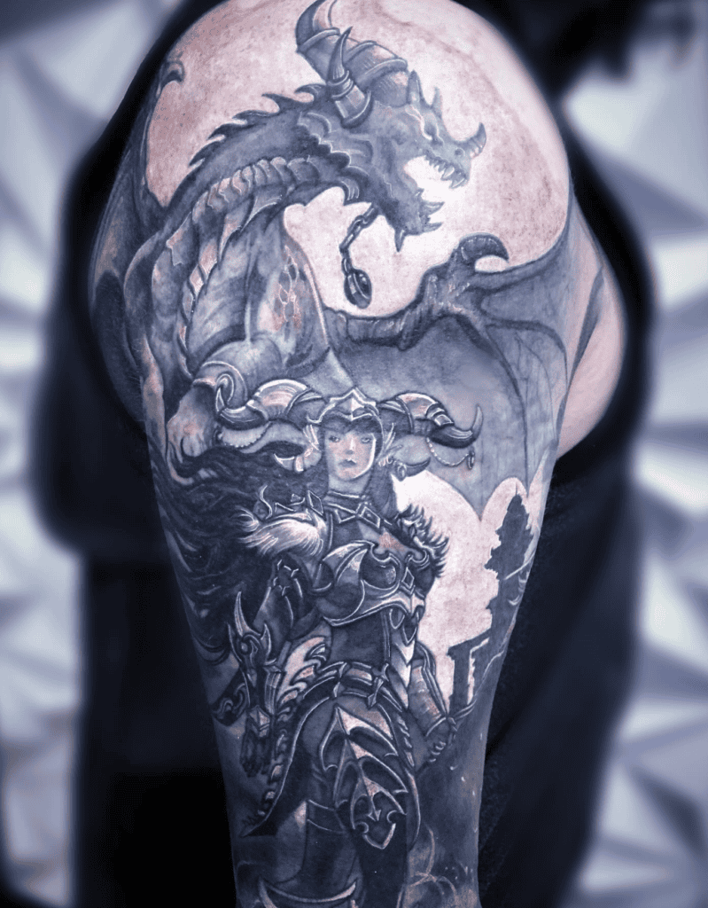 Alexstrasza Pose World of Warcraft Tattoo