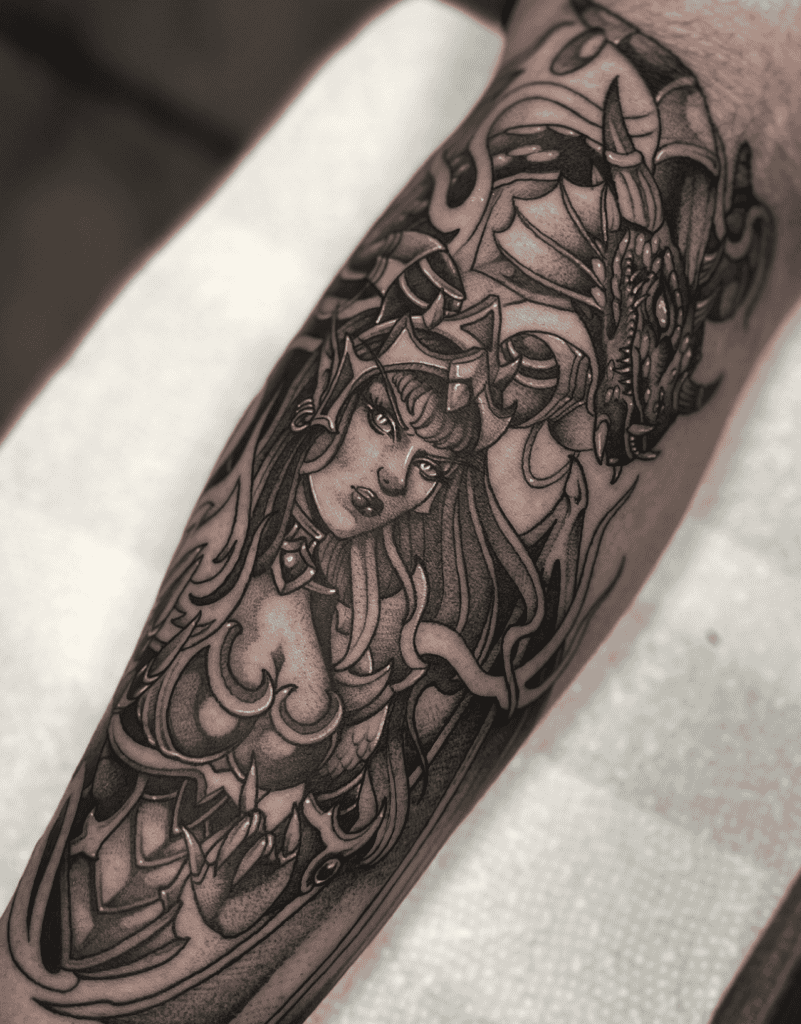 Alexstrasza World of Warcraft Tattoo