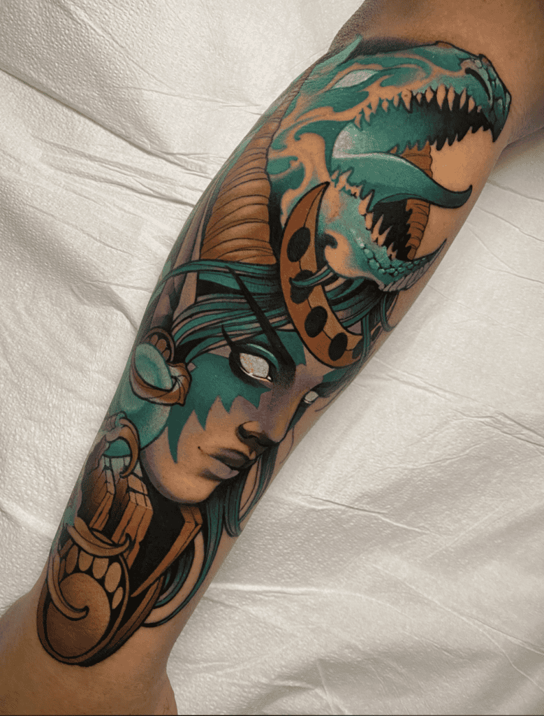 Ysera Dragon World of Warcraft Tattoo