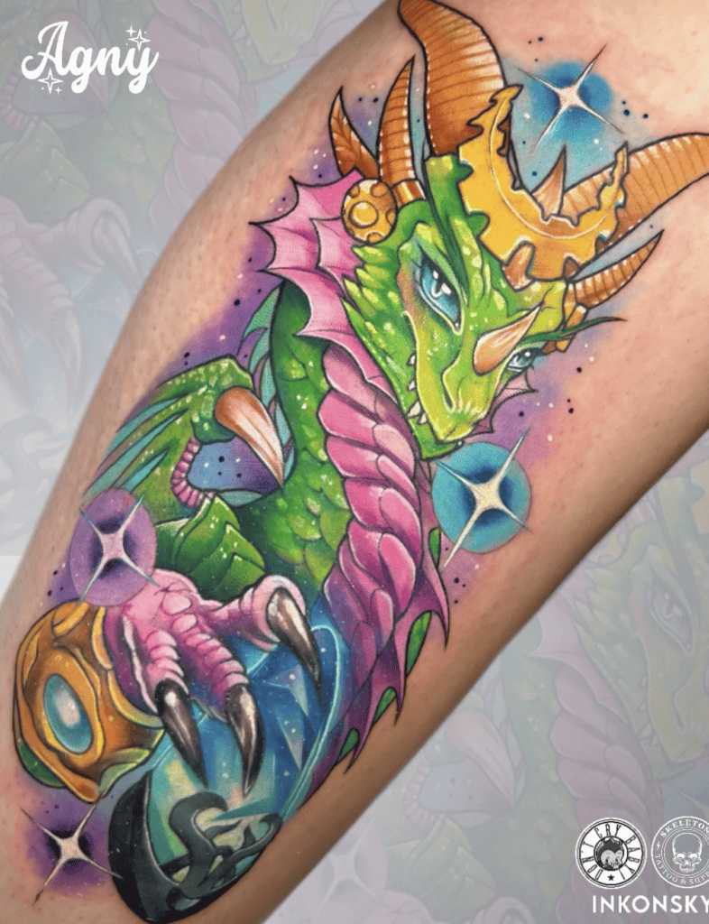 Ysera Green World of Warcraft Tattoo