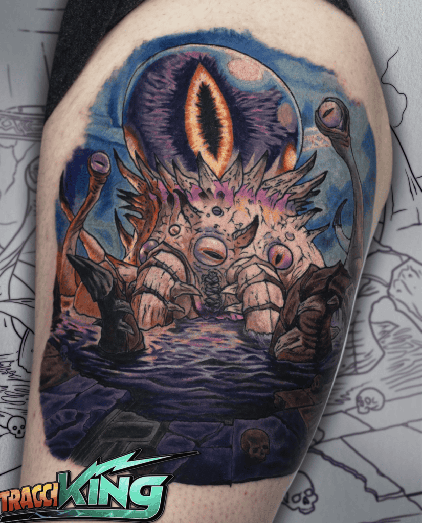 C Thun God World of Warcraft Tattoo