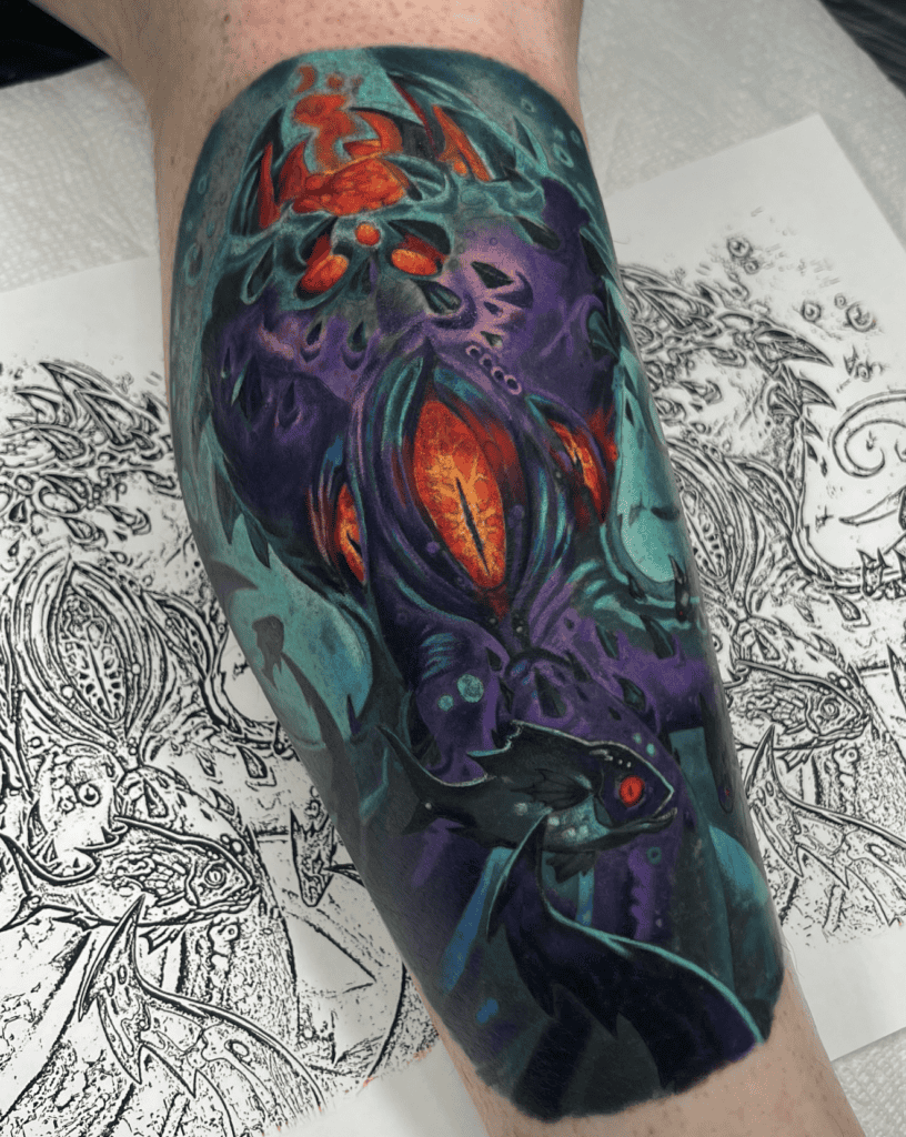 N Zoth Colour World of Warcraft Tattoo