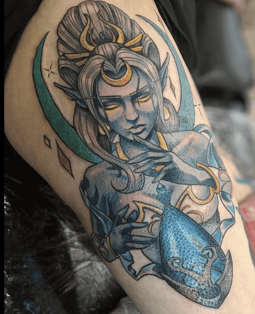 Elune World of Warcraft Tattoo