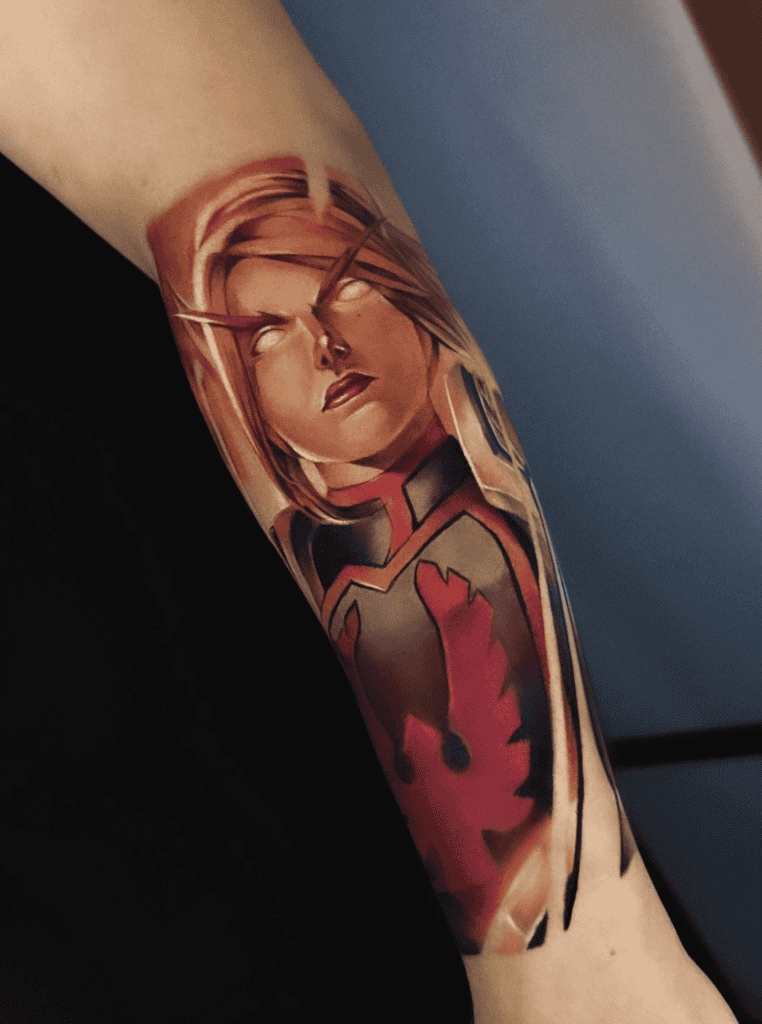 Liadrin Glow World of Warcraft Tattoo