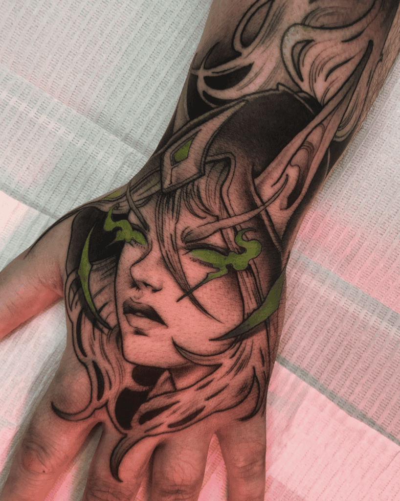 Valeera Sanguinar Glow World of Warcraft Tattoo