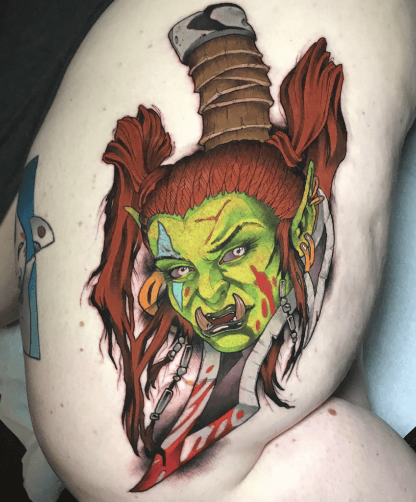 Garona Halforcen World of Warcraft Tattoo