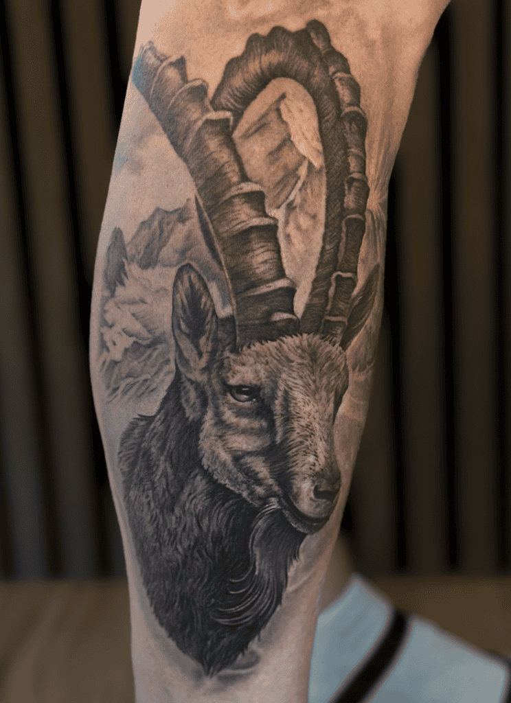 Bezoar Ibex Goat Tattoo