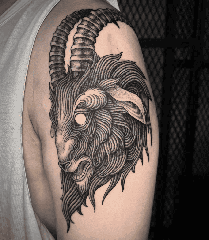Alpine Ibex Goat Tattoo