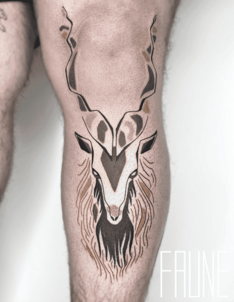 Markhor Face Goat Tattoo