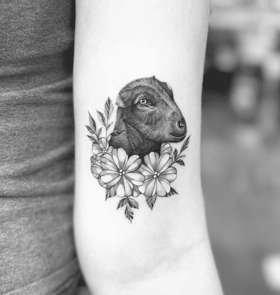 LaMancha Goat Tattoo
