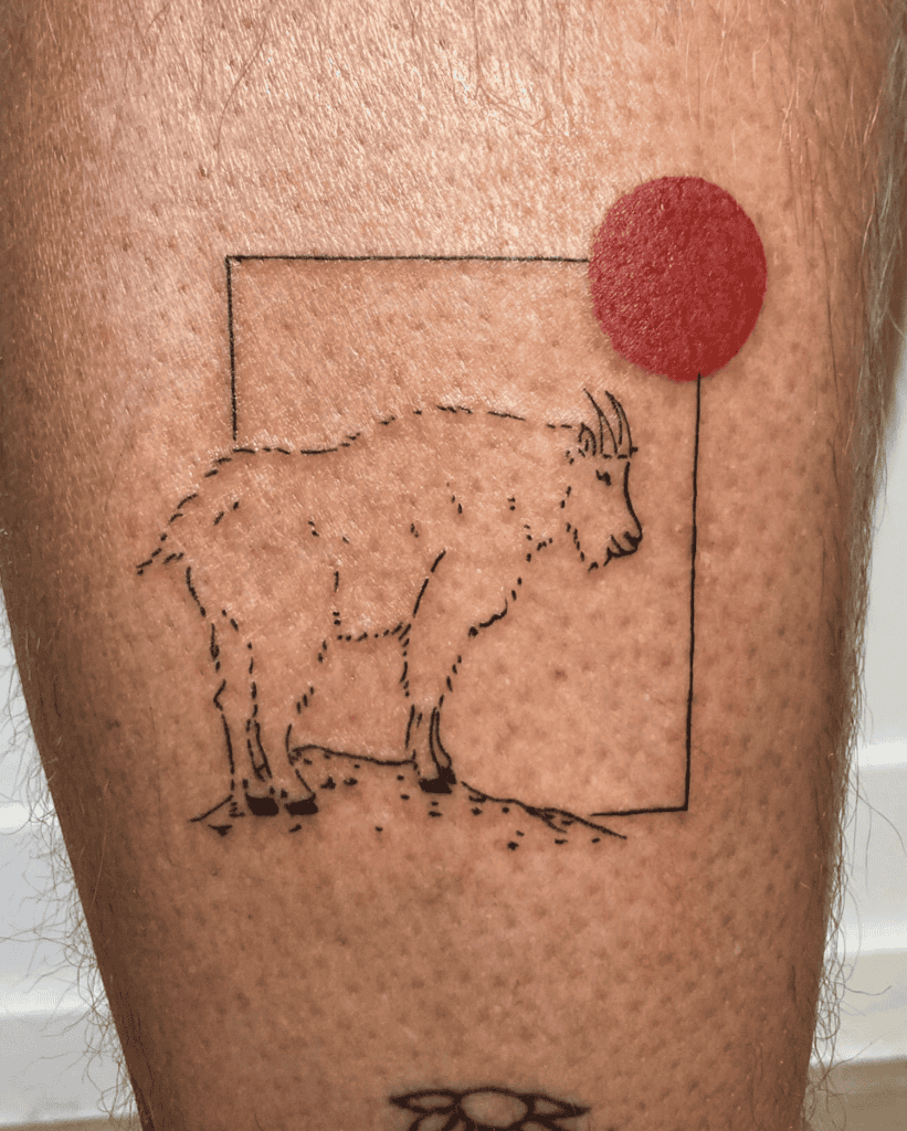 Mountain Goat Frame Tattoo