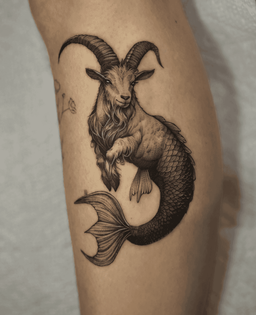 Capricorn Tail Goat Tattoo