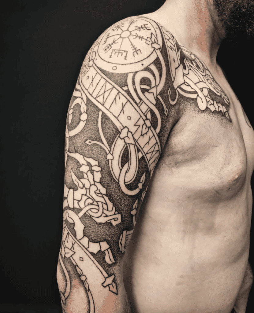 Tanngrisnir and Tanngnjóstr Norse Goat Tattoo