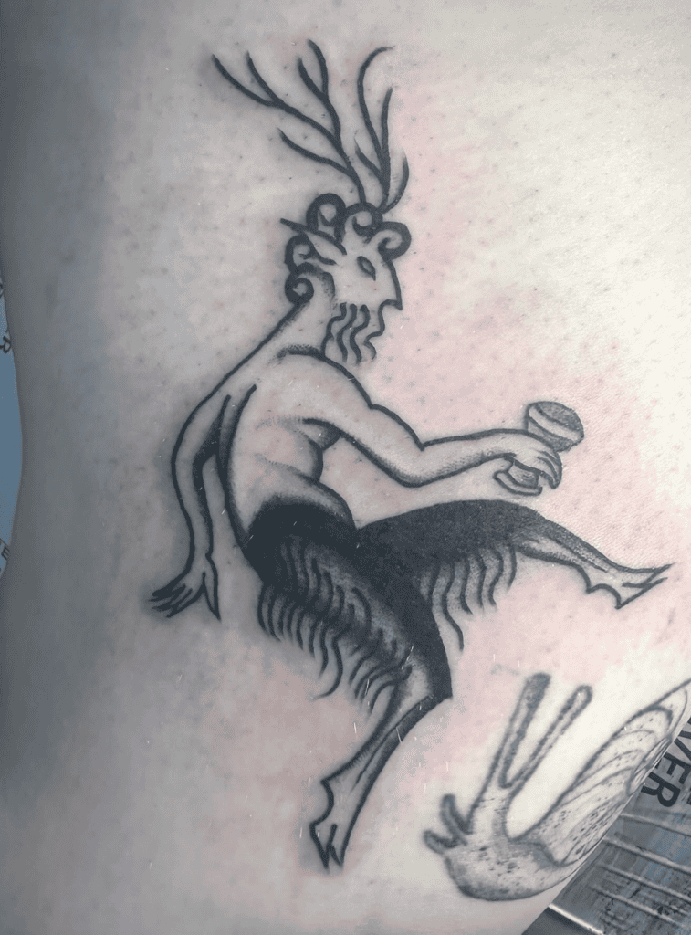 Satyrs Drink Goat Tattoo